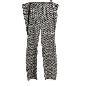 Long Tall Sally Black White Print Stretch Dress Pants Women's 16 Tall